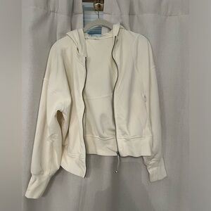 Lululemon Softstream zip up hoodie - cream
